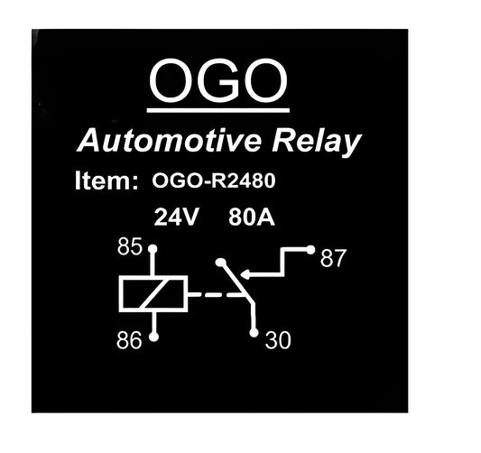 OGO Branded Automotive Relay 24V 80A