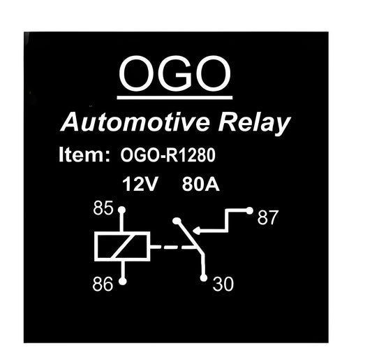 OGO Branded Automotive Relay 12V 80A