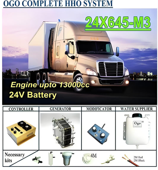 OGO Complete HHO system X645-M3 intelligent PWM controller CE&FCC MAF/MAP enhancer upto 13000CC