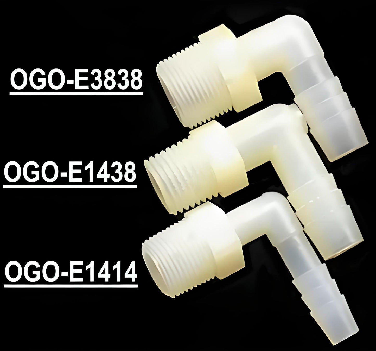 BEST GRADE OF NYLON HHO FITTINGS ELBOW OGO-E3838