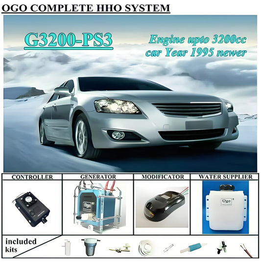 OGO Complete HHO system G3200-PS3 PWM CE&FCC dynamic EFIE chip upto 3200CC